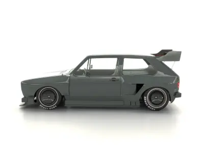 Volkswagen golf mk1 wide bodykit 3D model