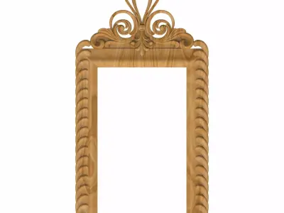 Carved picture frame STL 3D model 127
