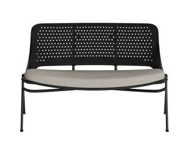 Slate Outdoor Loveseat 3D model