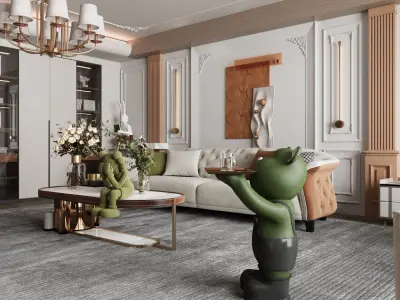 living room 3D model 22