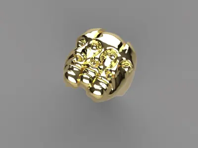 HUMAN FACE RING 3D print model