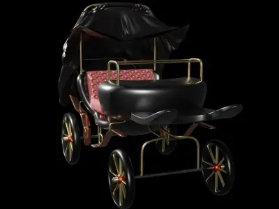 Old Cart High Poly PBR 3D Model  3D model