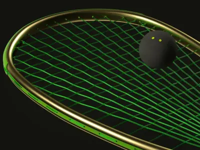 Squash racket 3D model