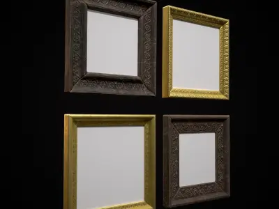 Decorative Painting Frames Low-poly 3D model