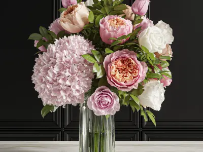 Flower Set 022 Roses 3D model