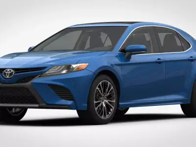 Toyota Camry SE 2018 detailed interior 3D model