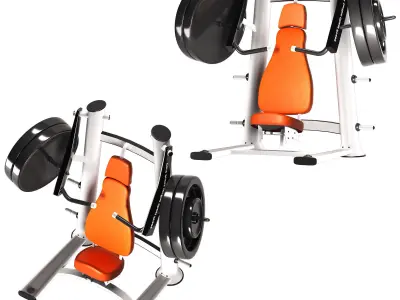  Gym Equipment Low-poly 3D model