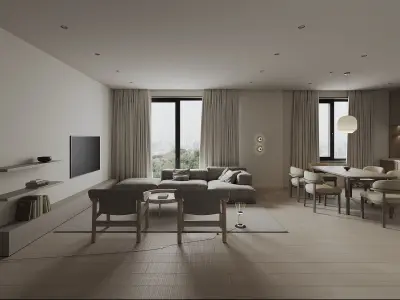 Cozy home interior 3D model