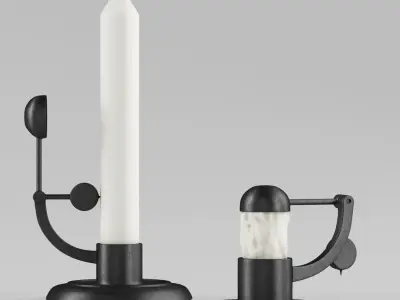HAY Moment candleholder black 3D model