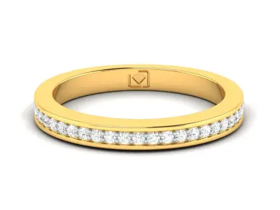 Band 3dm Render Details gold wedding with diamonds 3D print model