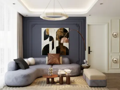  Luxury Living Room model  3D model