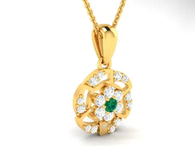 Solitaire Women Pendants 3dm STL OBJ FBX Render Details 3D print model buy