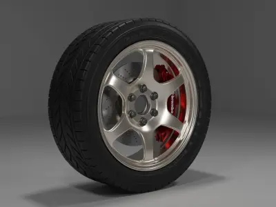 Wheel Goodyear Eagle F1 High Detailed 3D Model 3D model
