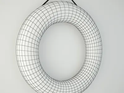 Mid-Century Life Preserver 3D model