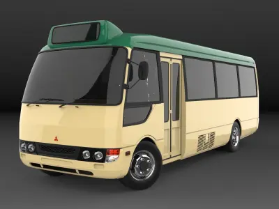 Mitsubishi Fuso Rosa Hong Kong Bus High Roof 3D model