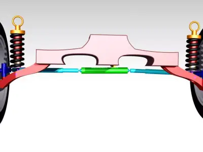 Front Axle Assembly Design 3D model