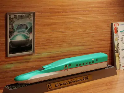 Japan Shinkansen E5 High-speed Bullet Train Low-poly 3D model