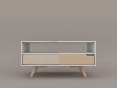 Club table Low-poly 3D model