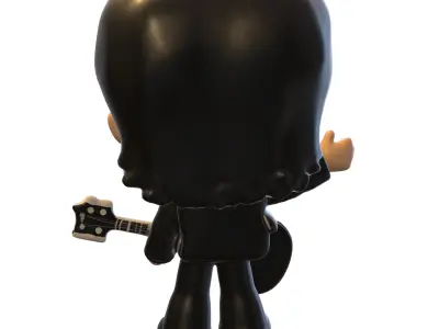 Rockstar Chibi with Guitar 3D model