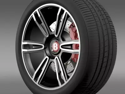 Bentley Continental GT wheel 2 3D model