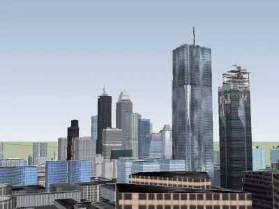 Big City - 2  Low-poly 3D model