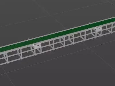 zipper conveyor belt 3D model