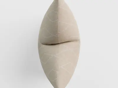 Geometric Boho Diamonds - Outdoor Throw Pillow 3D model