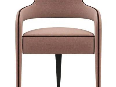 Invicta Dining Chair with One Back Foot in Solid Wood 3d model Low-poly 3D model