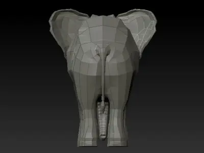 3D ELEPHANT - LOWPOLY Low-poly 3D model