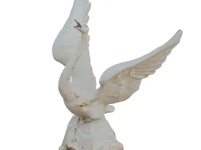 Sculpture for the Park Swan Spread Wings 3D model