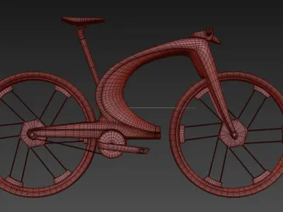 Scifi Bicycle Low-poly 3D model
