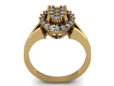 fancy ring for dimonds 3D print model