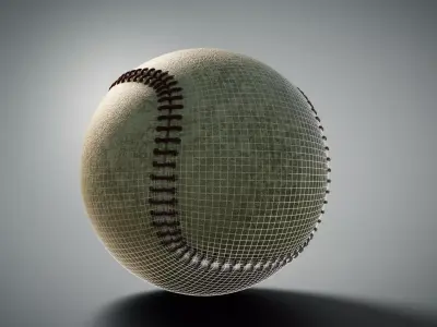 Baseball ball Free low-poly 3D model