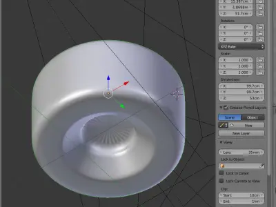 Skateboard Wheel and axle nut 3D model 3D model