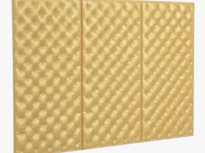 Decorative wall yellow panel 3D model