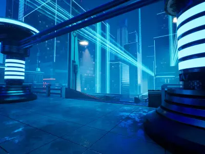 Electric City - Unreal Engine - Low-poly 3D model