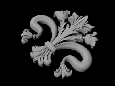 Central decor ornament for furniture 3D model 315