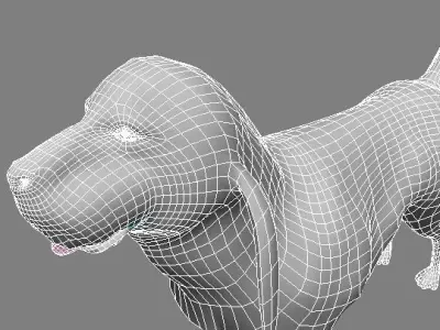 BLOODHOUND hound dog Low-poly 3D model