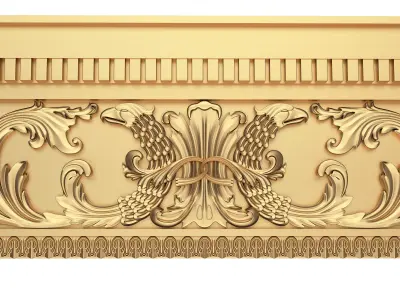 Cornice Decoration Molding 03 Low-poly 3D model