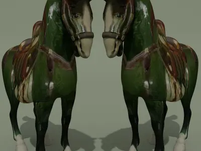 Horse Statuette D 3D model
