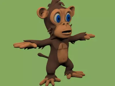 Cartoon Monkey 3D model