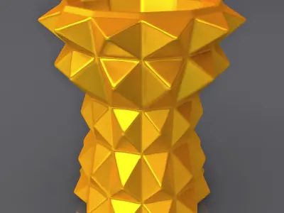 Triangulation Vase Geometric Shape 3D Print Model 3D print model