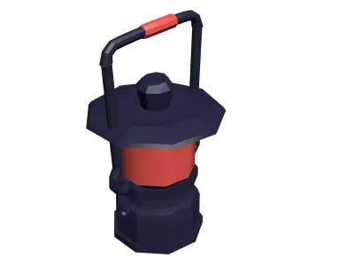 Low Poly Game Ready Gas Lamp 3D model