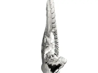 3D Printable crocodile Alligator pendant 3D print model 3D model