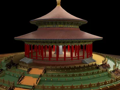 Chinese pavilion 3D model shop
