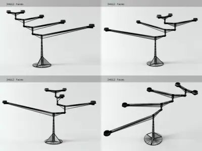 Spin Table Candelabra 3D model