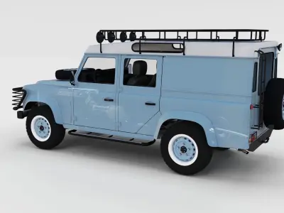 Full Land Rover Defender 110 Utility Station Wagon rev 3D model