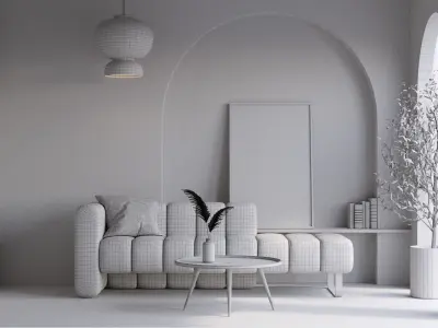 A Mediterranean Style Interior Room in Spain 3D model