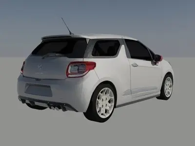 Carros citroen hatchback Free 3D model