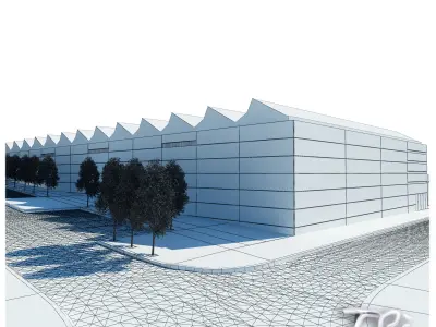 SPORTS COMPLEX BUILDING 3D model
